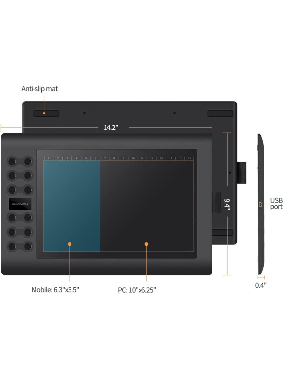 GAOMON M106K Grafik çizim tableti