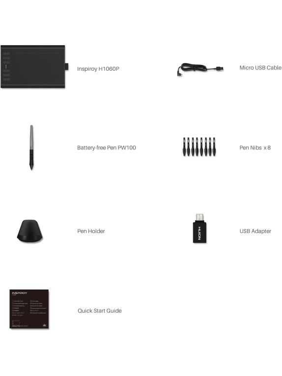 HUION H1060P Grafik çizim tableti