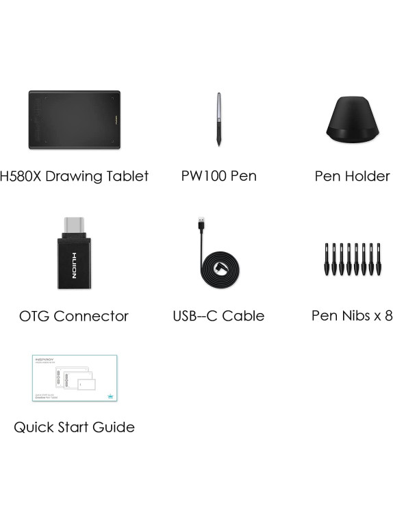 HUION H580X Grafik çizim tableti