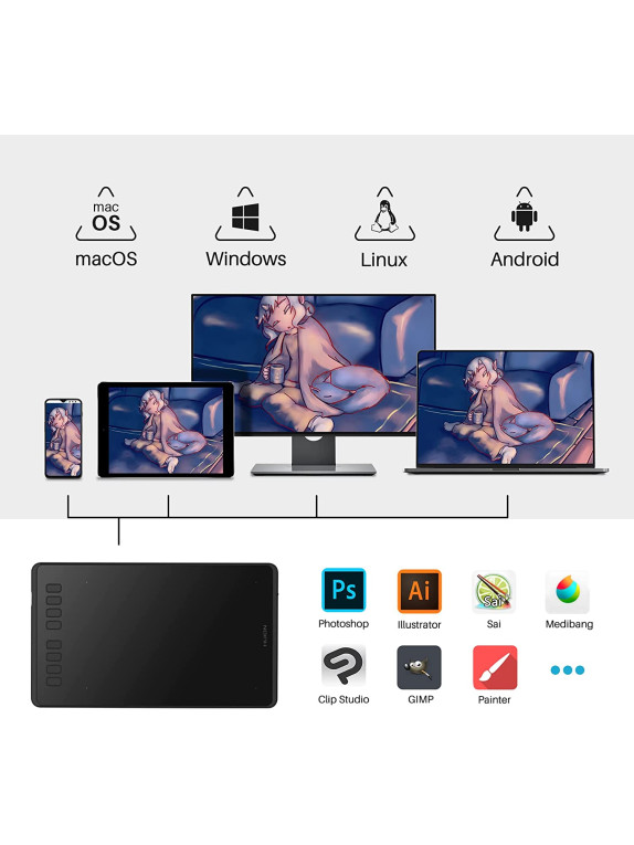 HUION H950P Grafik çizim tableti