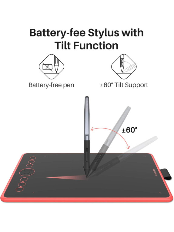 HUION H320M-Red Grafik çizim tableti