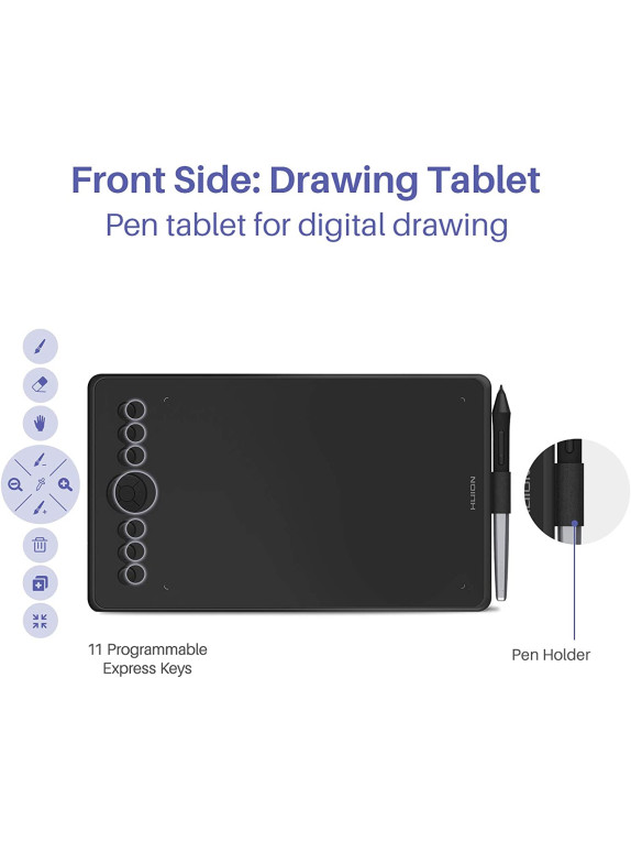 HUION H320M-Blk Grafik çizim tableti