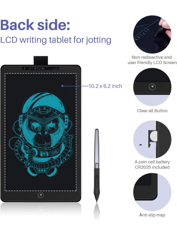 HUION H320M-Blk Grafik çizim tableti