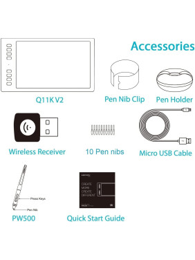 HUION Q11KV2 Grafik çizim tableti