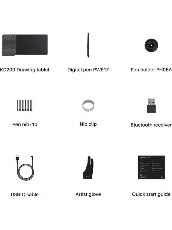 HUION KD200 Grafik çizim tableti