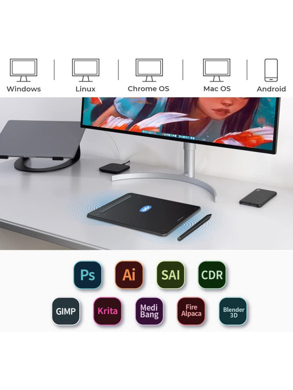 XP-PEN DecoMW Grafik çizim tableti