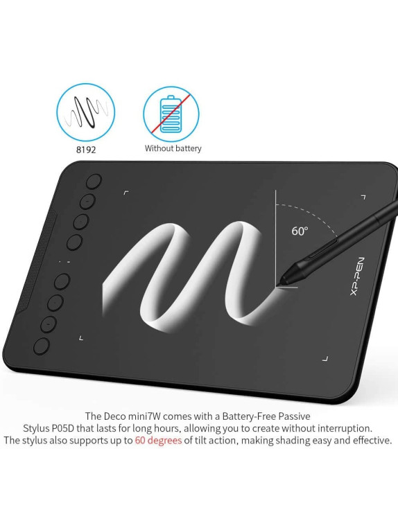 XP-PEN DecoMini7W Grafik çizim tableti