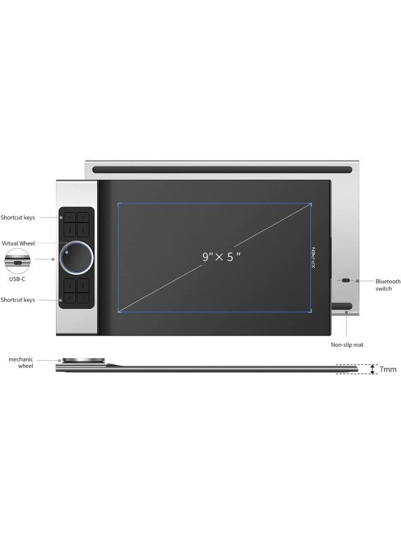 XP-PEN DecoProXW Grafik çizim tableti