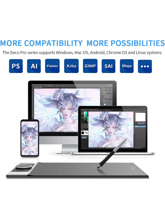 XP-PEN DecoProXW Grafik çizim tableti